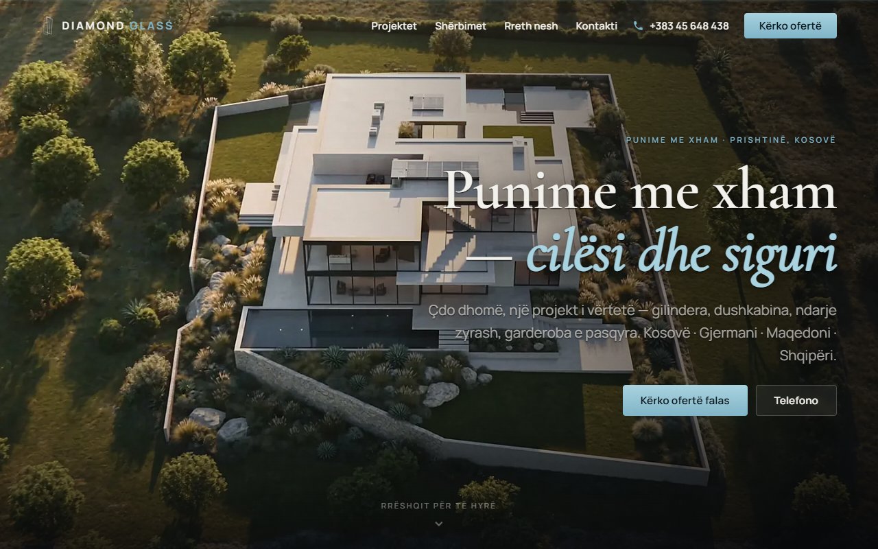 Diamond Glass Website