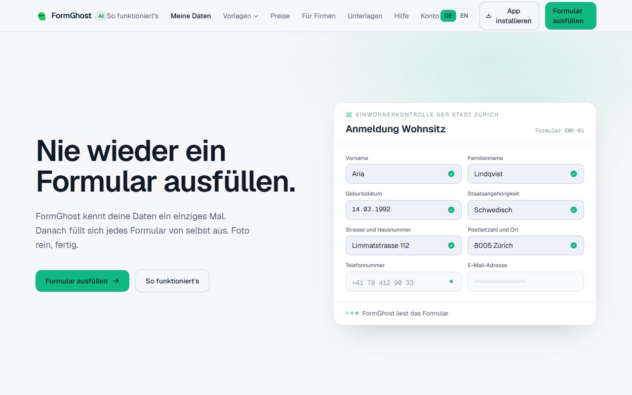 FormGhost Website